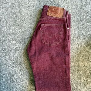 Levi's Burgundy Denim Jeans